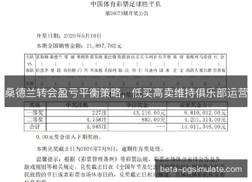 桑德兰转会盈亏平衡策略，低买高卖维持俱乐部运营
